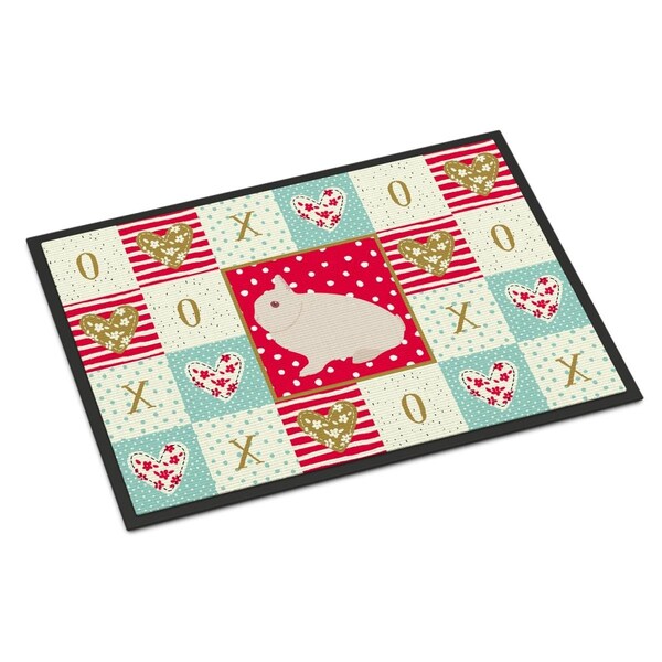 Carolines Treasures 18 x 27 in. Hermelin Rabbit Love Indoor or Outdoor Mat CK5391MAT - main